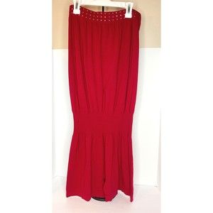 Color, Romper, Size 5, Red With Rhinestones